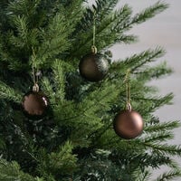 Winteria kuusenpallot 12 kpl Ø6 cm ruskea sekoitus
